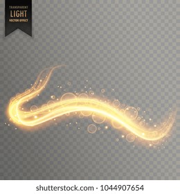 vector golden light curve lines with sparkles