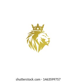 vector of golden lion head or golden lion