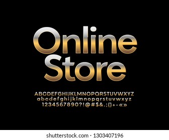 Vector Golden Logo Online Store Alphabet Stock Vector (Royalty Free ...