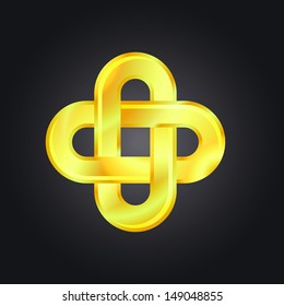 vector golden logo sign