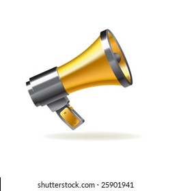 Vector golden loudspeaker