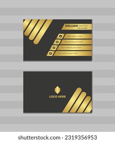 Vector Golden and Luxury professional business card template.