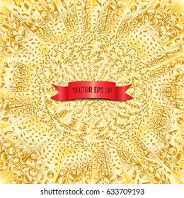 Vector golden mandala background.