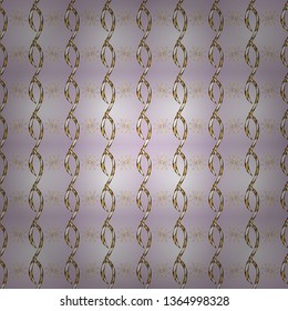 Vector golden mehndi seamless pattern. Pattern on neutral and gray colors. Ornamental floral elements with henna tattoo, golden stickers, mehndi and yoga design, cards and prints.