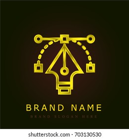 Vector golden metallic logo