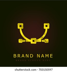 Vector golden metallic logo