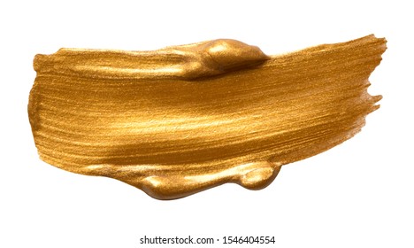 Vector golden metallic texture isolated on white - paint banner for Your design