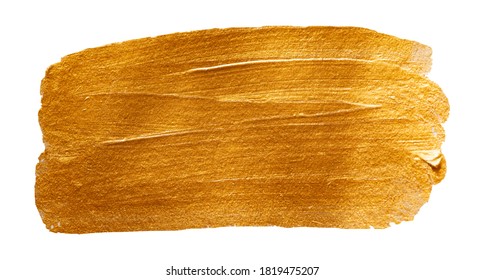 Vector golden mettalic paint texture isolated on white - acrylic element for Your design