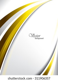 Vector Golden Modern Wavy Background.