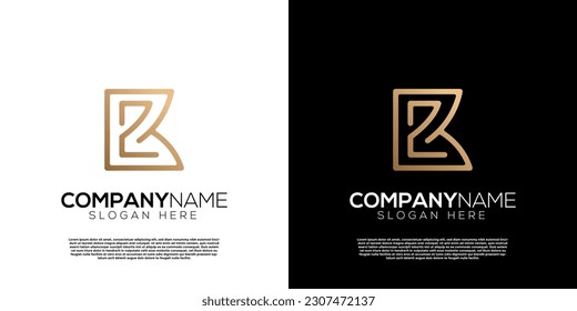 Vector golden monogram Z letter logo. Creative logo inspiration