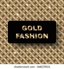 Vector golden mosaic background. Perfect as invitation or announcement.