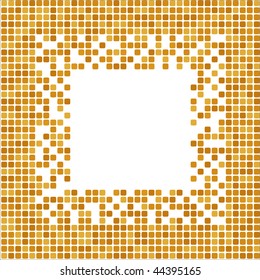 Vector golden mosaic frame
