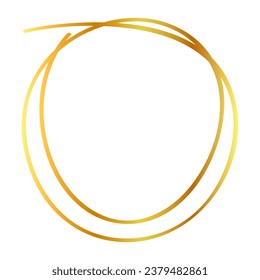 Marco de círculo de doble línea de oro vectorial para el certificado, Placard Go Xi Fat Cai, Imlek Moment u otra relación con China