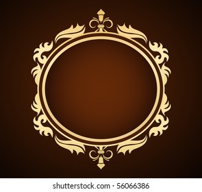 vector golden ornate frame