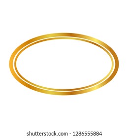 Vector Golden oval Frame double oval line for Certificate, Placard Go Xi Fat Cai, Imlek Moment or other China Related