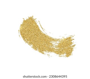 Desprestigio de pintura dorada vectorial. Elementos deslumbrantes aislados sobre fondo blanco. 