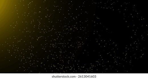 Vector golden particles. Glowing yellow bokeh circles abstract gold luxury background