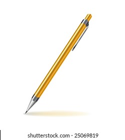 Vector golden pen