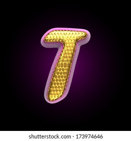 vector golden and pink letter