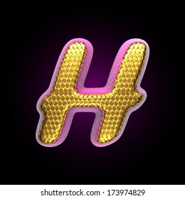 vector golden and pink letter