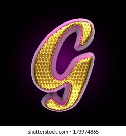 vector golden and pink letter