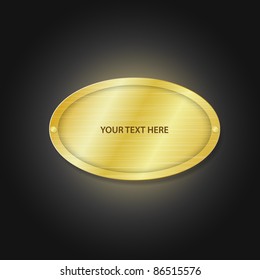 vector golden plate