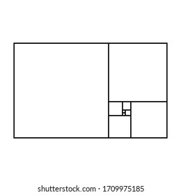 Vector Golden Ratio. Vector illustration.