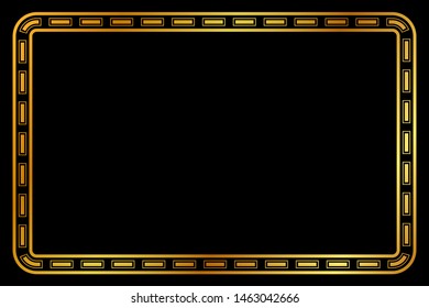 Black Yellow Frame Border Stock Vector (Royalty Free) 1853269567