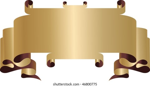 vector golden ribbon