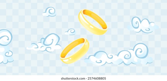 Vector golden ring. Shiny wedding ring. Isolated. Eps10 illustration. Realistic 3d icon design.