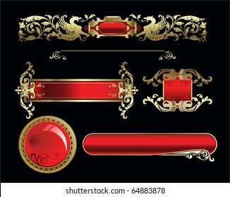 Vector golden royal design element