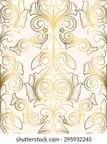 Vector golden seamless decorative pattern