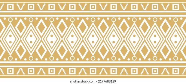 Vector golden seamless Indian patterns. National seamless ornaments, borders, frames. colored decorations of the peoples of South America, Maya, Inca, Aztecs. Print for fabric, paper, textile