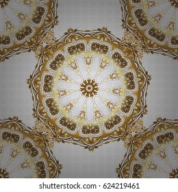 Vector golden seamless pattern. Abstract golden background in gray and golden colors for invitation template.