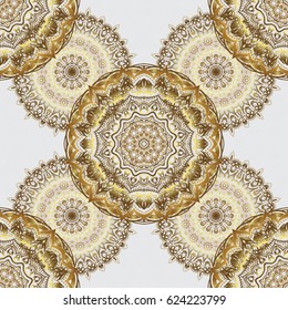 Vector golden seamless pattern. Abstract golden background in gray and golden colors for invitation template.