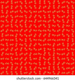 Vector golden seamless pattern. Abstract golden background in red and golden colors for invitation template.