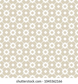 Vector golden seamless pattern in Arabian style. White and beige elegant floral ornament texture with curved geometric shapes. Abstract ornamental background. Luxury design for decor, fabric, prints