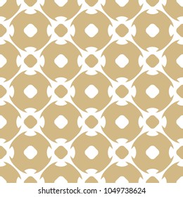 Vector golden seamless pattern in Arabian style. White and gold elegant floral ornament texture with curved geometric shapes. Abstract ornamental background. Luxury design for decor, textile, fabric