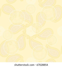 vector golden seamless winter background in oriental style