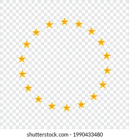 
Vector Golden Shapes eleven gradien star with circle style