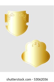 vector golden shield