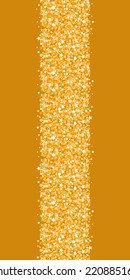Vector golden shiny glitter texture vertical border seamless pattern background