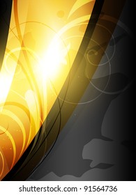 ilustración vectorial de onda brillante