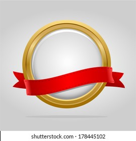 vector golden sign label 1 - Separate layers for easy editing