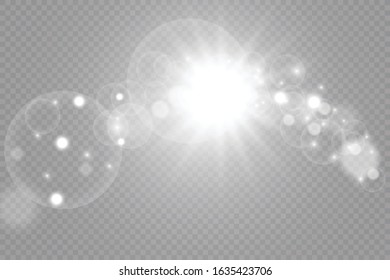 Vector golden sparkling falling star. Stardust trail