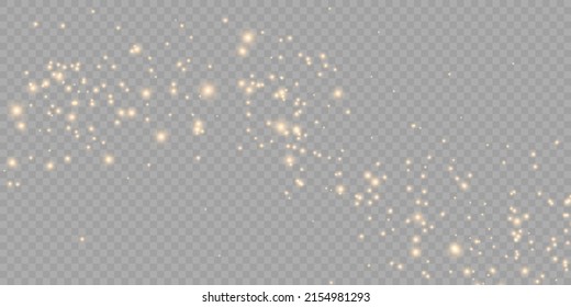 Vector golden sparkling falling star. Stardust trail. Cosmic glittering wave.	