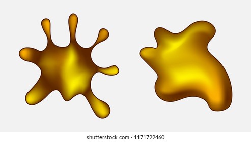 Vector golden splashes.