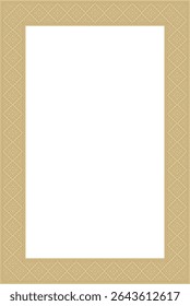 Vetor quadrado dourado quadro de ornamento nacional bielorrusso. Padrão étnico retângulo de povos eslavos, russo, ucraniano, sérvio, polonês, búlgaro. Modelo de ponto de cruz
