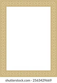 Vector golden square classic renaissance ornament. Rectangle, european border, revival style frame
