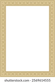 Vector golden square classic renaissance ornament. Rectangle, european border, revival style frame
